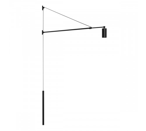 Настенный светильник Arlight SP-KANEL-WALL-6W Warm3000 (BK, 36 deg, 230V, TELESCOPIC) (IP20 Металл) 059601