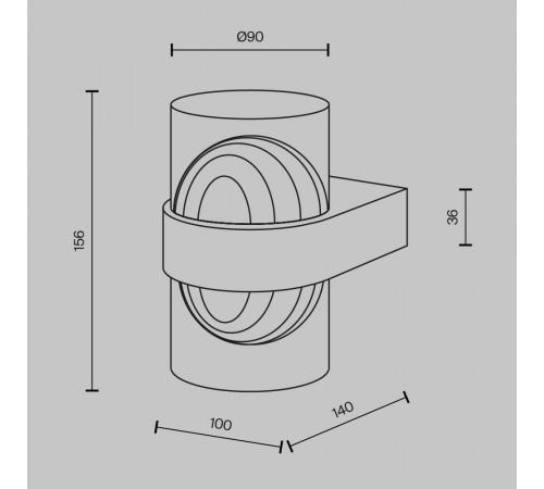 Настенный светильник Maytoni Sacramento MOD480WL-L10BS3K