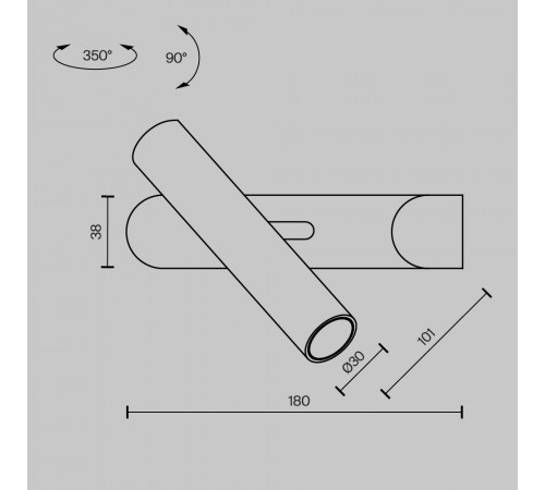 Настенный светильник  Maytoni Paradox MOD442WL-L8BS3K