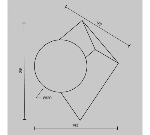 Настенный светильник Maytoni Cubeo MOD445WL-01B