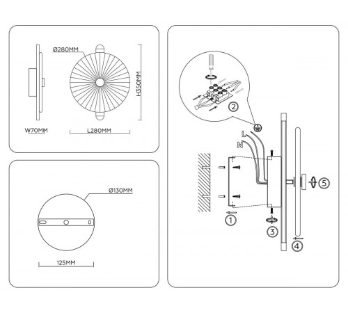 Настенный светильник Ambrella Light High Light Crystal LH31141