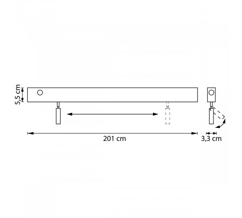 Настенный светильник бэк-лайт+спот-лайт Lightstar Fiume Spot 810657