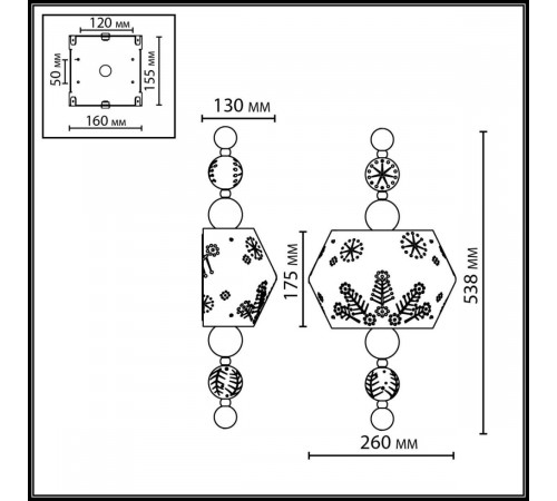Настенный светильник Odeon Light Pendant Karelia 5444/1WA