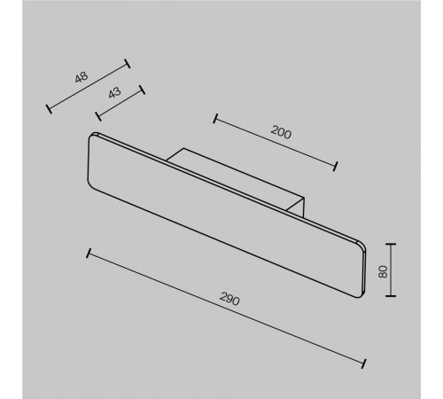 Настенный светильник Maytoni Technical Stela C80WL-10W3K-B