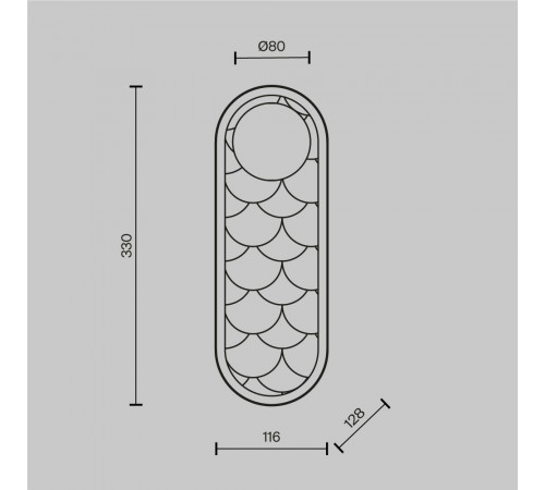 Настенный светильник Maytoni Perlamour MOD473WL-L20BSK