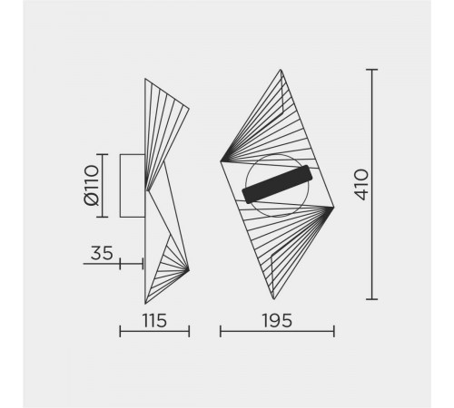 Настенный светильник Modestyle MS.8044.360 BK