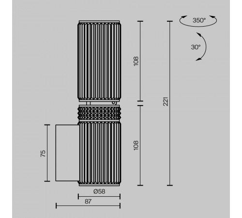 Настенный светильник Maytoni Metropolis MOD475WL-02BS