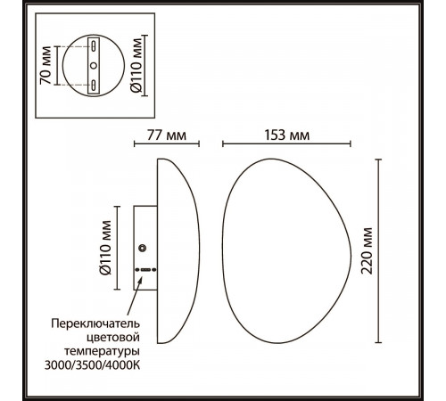 Настенный светильник Odeon Light L-Vision Marbella 6684/10WL