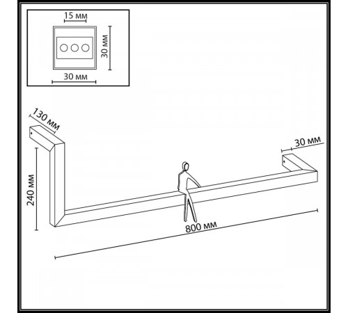 Настенный светильник Odeon Light Hightech Grafic 7153/14WL