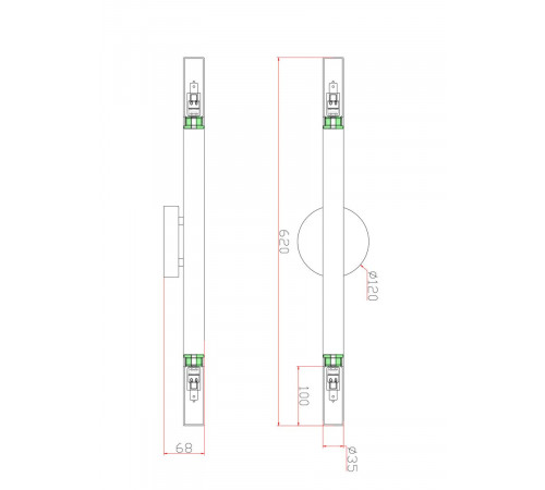 Настенный светильник Freya Match FR6109WL-02G