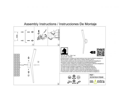 Настенный светильник Mantra Boomerang 9246