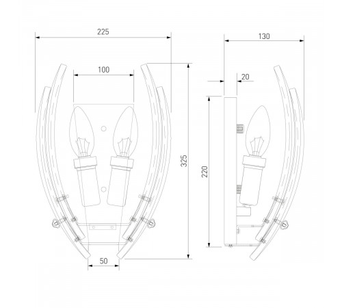 Настенный светильник Eurosvet Flowers 101015 латунь a072175
