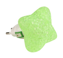 Настенный светодиодный светильник (10335) Uniel DTL-309-Звездочка/Green/1LED/0,1W