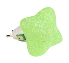 Настенный светодиодный светильник (10335) Uniel DTL-309-Звездочка/Green/1LED/0,1W
