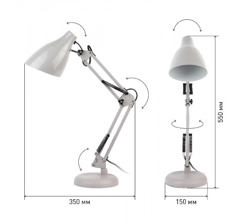 Настольная лампа ЭРА N-123-Е27-40W-GY Б0047199
