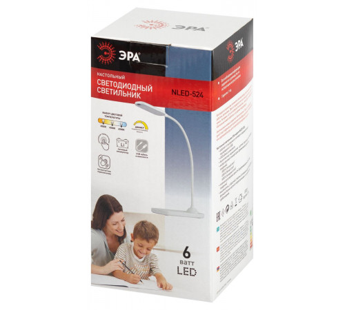 Настольная аккумуляторная лампа Эра NLED-524-6W-W Б0068571