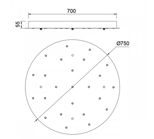 Основание потолочное 24L Mantra Modular Light Florones 9377