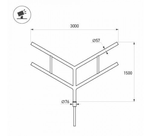 Кронштейн Arlight OXOR-SY4-3000x76-L1500 BLACK 051664 Кронштейн Arlight OXOR-SY4-3000x76-L1500 BLACK 051664