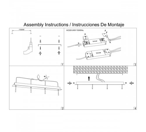 Основание потолочное 4L Mantra Modular Light Florones 9379