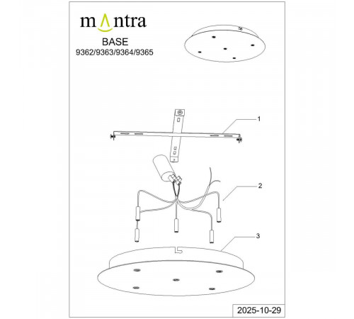 Основание потолочное 5L Mantra Modular Light Florones 9365