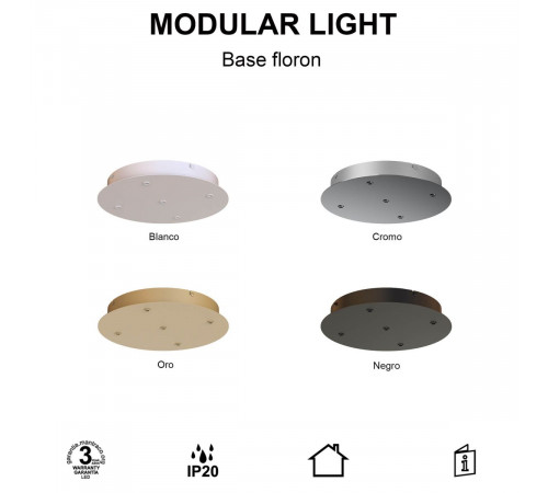 Основание потолочное 5L Mantra Modular Light Florones 9362