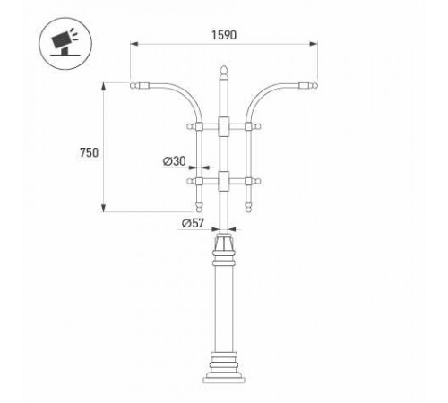 Кронштейн Arlight OXOR-SB3-2 BLACK 051636 Кронштейн Arlight OXOR-SB3-2 BLACK 051636