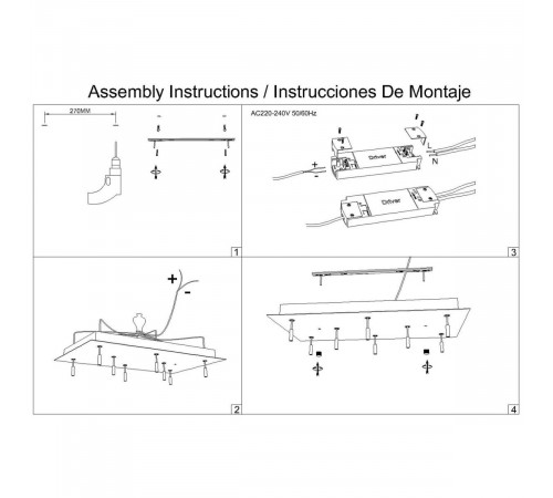 Основание потолочное 8L Mantra Modular Light Florones 9388