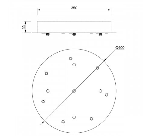 Основание потолочное 8L Mantra Modular Light Florones 9368