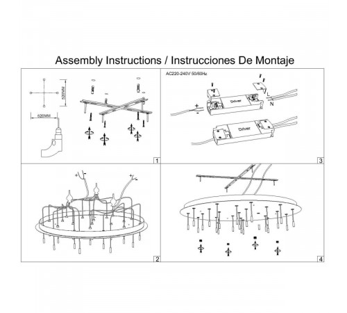 Основание потолочное 24L Mantra Modular Light Florones 9377