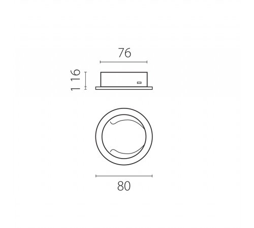 Насадка торцевая на светильник RULLO dia 80 mm Lightstar Rullo 204486