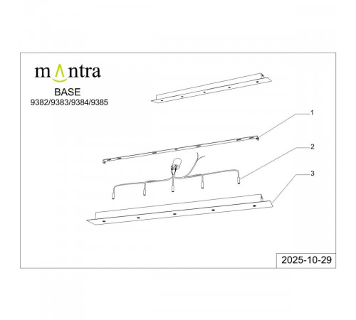 Основание потолочное 5L Mantra Modular Light Florones 9383