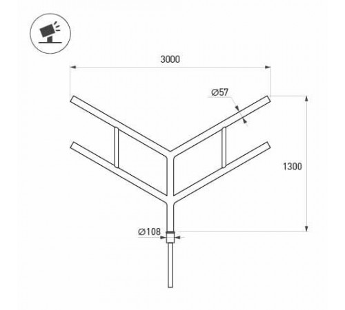 Кронштейн Arlight OXOR-SY4-3000x108-L1300 BLACK 051663 Кронштейн Arlight OXOR-SY4-3000x108-L1300 BLACK 051663