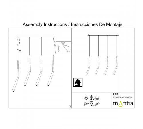 Основание потолочное 4L Mantra Modular Light Florones 9378