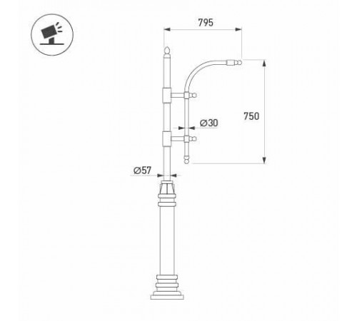 Кронштейн Arlight OXOR-SB3-1 BLACK 051635 Кронштейн Arlight OXOR-SB3-1 BLACK 051635