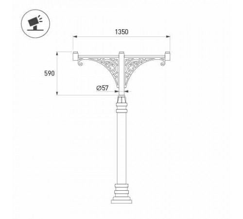 Кронштейн Arlight OXOR-SB5-3 BLACK 051640 Кронштейн Arlight OXOR-SB5-3 BLACK 051640
