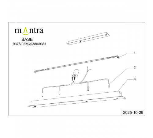 Основание потолочное 4L Mantra Modular Light Florones 9378