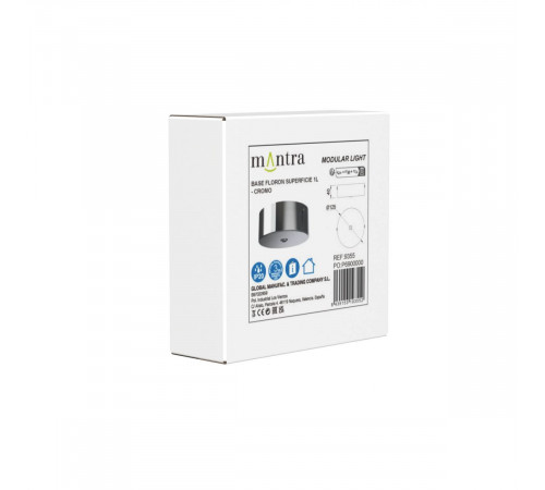 Основание потолочное 1L Mantra Modular Light Florones 9355