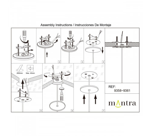 Основание потолочное утопленное 1L Mantra Modular Light Florones 9360