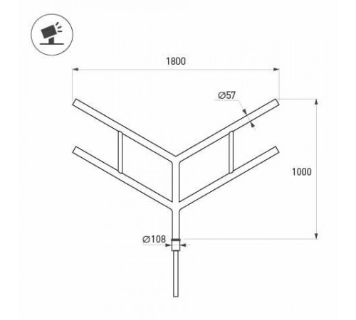 Кронштейн Arlight OXOR-SY4-1800x108-L1000 BLACK 051661 Кронштейн Arlight OXOR-SY4-1800x108-L1000 BLACK 051661