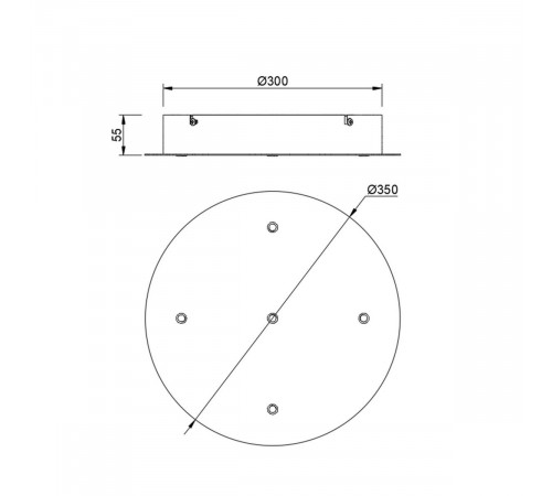 Основание потолочное 5L Mantra Modular Light Florones 9362