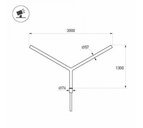 Кронштейн Arlight OXOR-SY2-3000x76-L1300 BLACK 051656 Кронштейн Arlight OXOR-SY2-3000x76-L1300 BLACK 051656