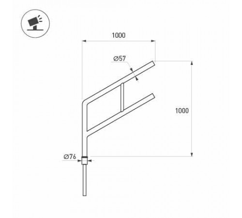 Кронштейн Arlight OXOR-SG2-1000x76-L1000 BLACK 051648 Кронштейн Arlight OXOR-SG2-1000x76-L1000 BLACK 051648