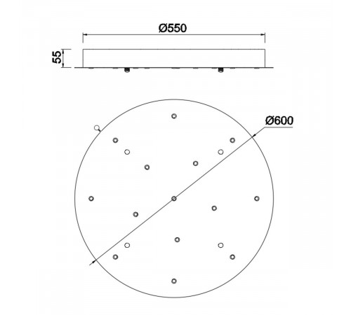 Основание потолочное 14L Mantra Modular Light Florones 9370