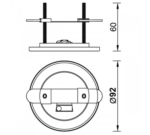 Основание потолочное утопленное 1L Mantra Modular Light Florones 9358
