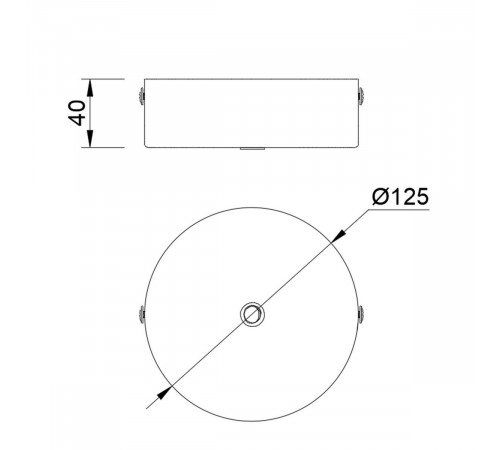 Основание потолочное 1L Mantra Modular Light Florones 9357