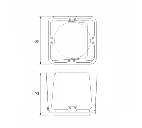 Шторки кашетирующие Arlight LGD-ARTIFACT-BARNDOOR-R65 (WH) (Металл) 057161