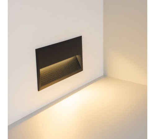 Светильник для ступеней Arlight LTD-RIBONIK-S271x136-10W Warm3000 (Черный, 50 deg, 230V) (IP65 Металл) 062917