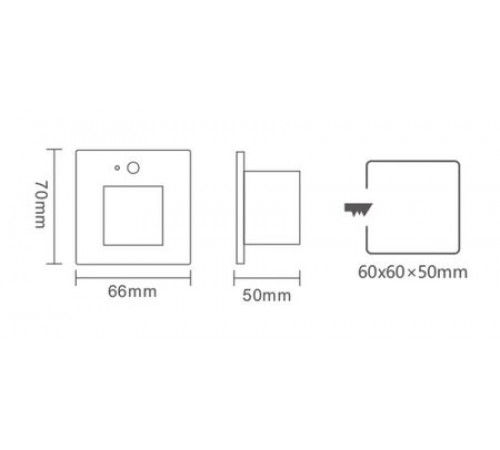 Подсветка для лестниц с датчиком движения Italline IT015-0308 white