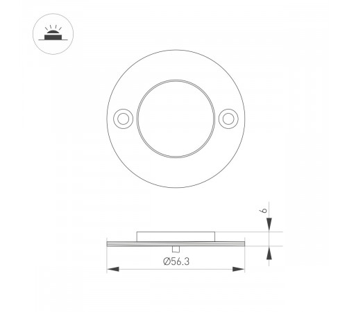Светильник для стен, лестниц и пола Arlight ART-DECK-LAMP-R56-3W Warm2700 (SL, 120 deg, 24V) (IP67 Металл) 060622 Светильник для стен, лестниц и пола Arlight ART-DECK-LAMP-R56-3W Warm2700 (SL, 120 deg, 24V) (IP67 Металл) 060622