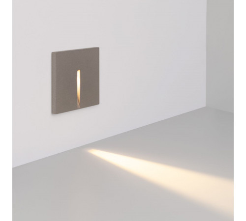 Светильник для ступеней Arlight LT-TIE-S100-3W Warm3000 (GR, 25x45 deg, 230V) (IP65 Бетон) 050877